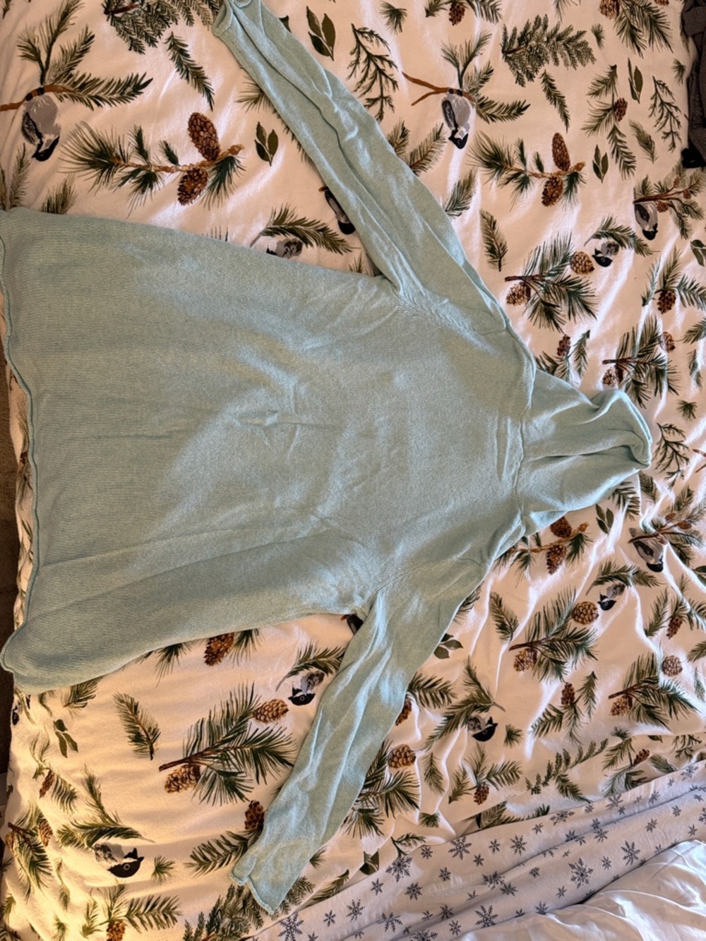 J. Jill Light Aqua Hooded Open Cardigan Sweater - Picture 3 of 3